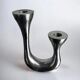 Biomorphic candleholder, solid aluminium, Spain, circa 1970s