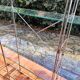 Modular metal chrome and vintage glass shelves from the 1970s.