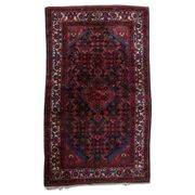 Handmade vintage Persian Malayer rug 129cm x 219cm 1960s