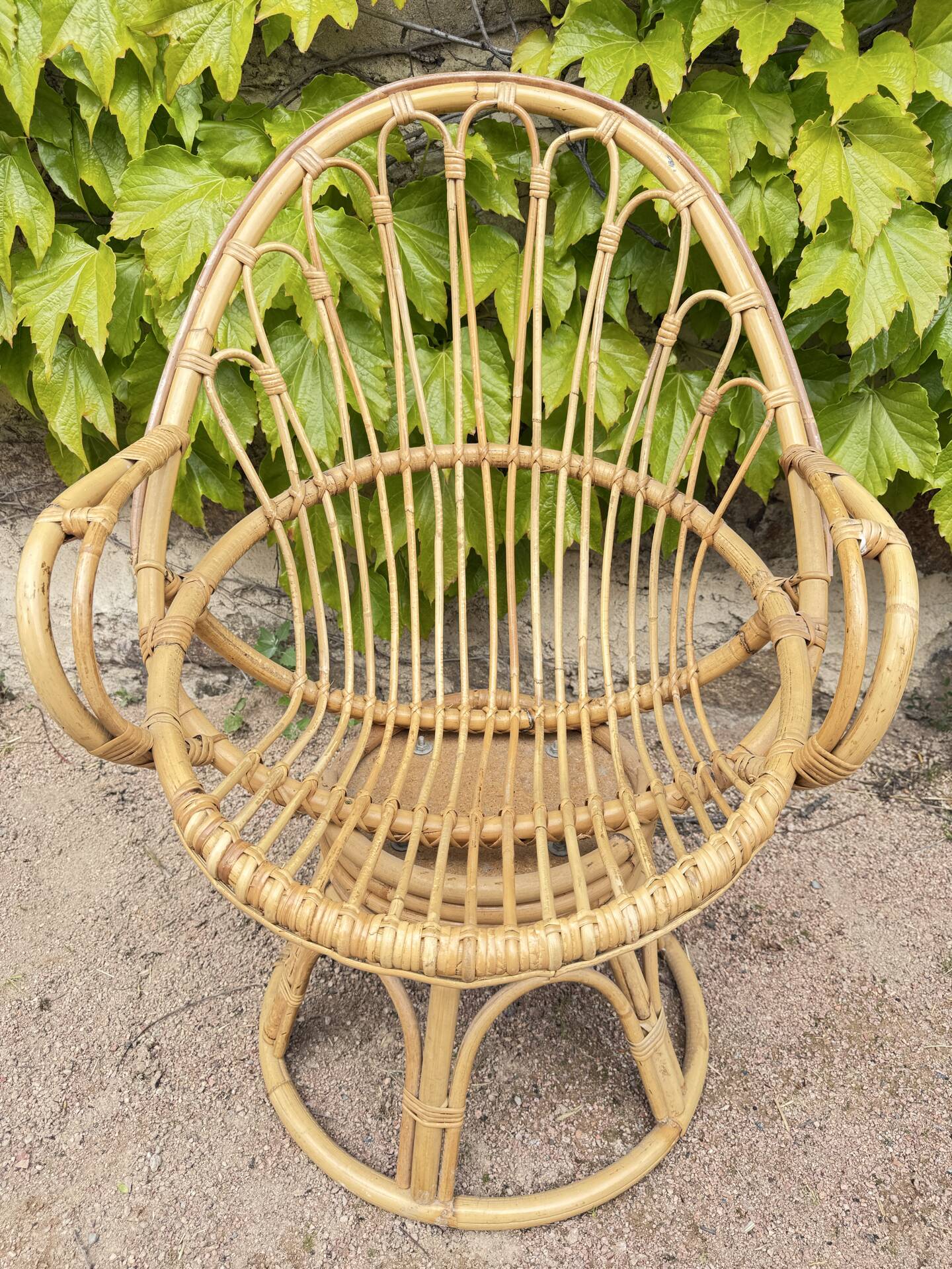 1960s Rattan Egg Chairs from France