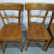 Set of 4 vintage wooden bistro chair