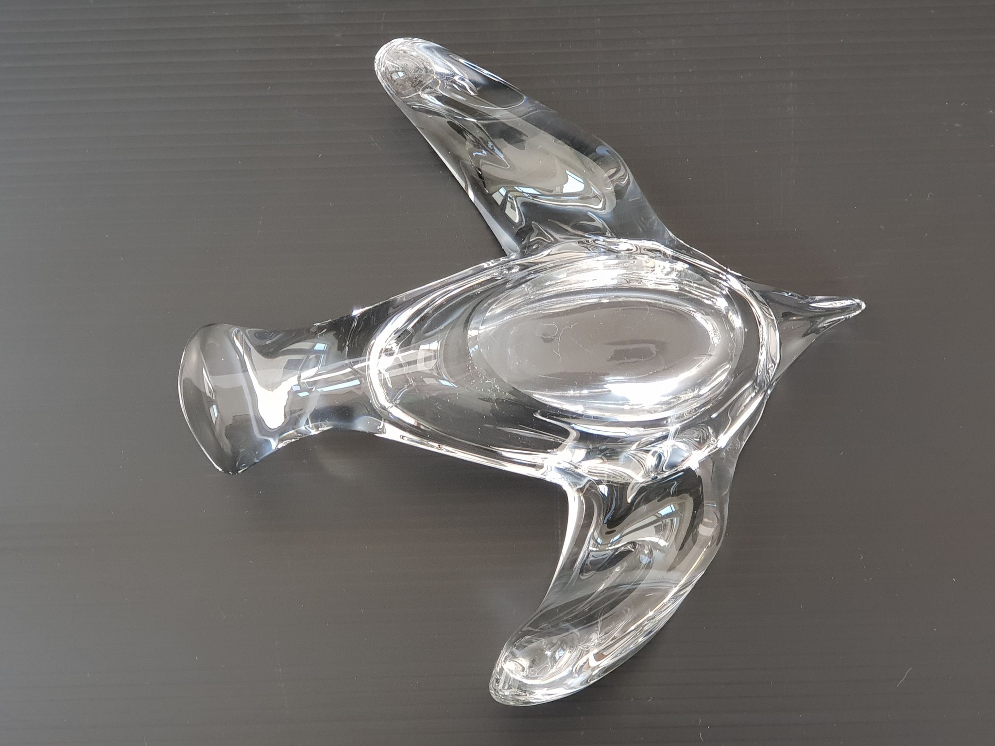 Vintage crystal trinket bowl 1960