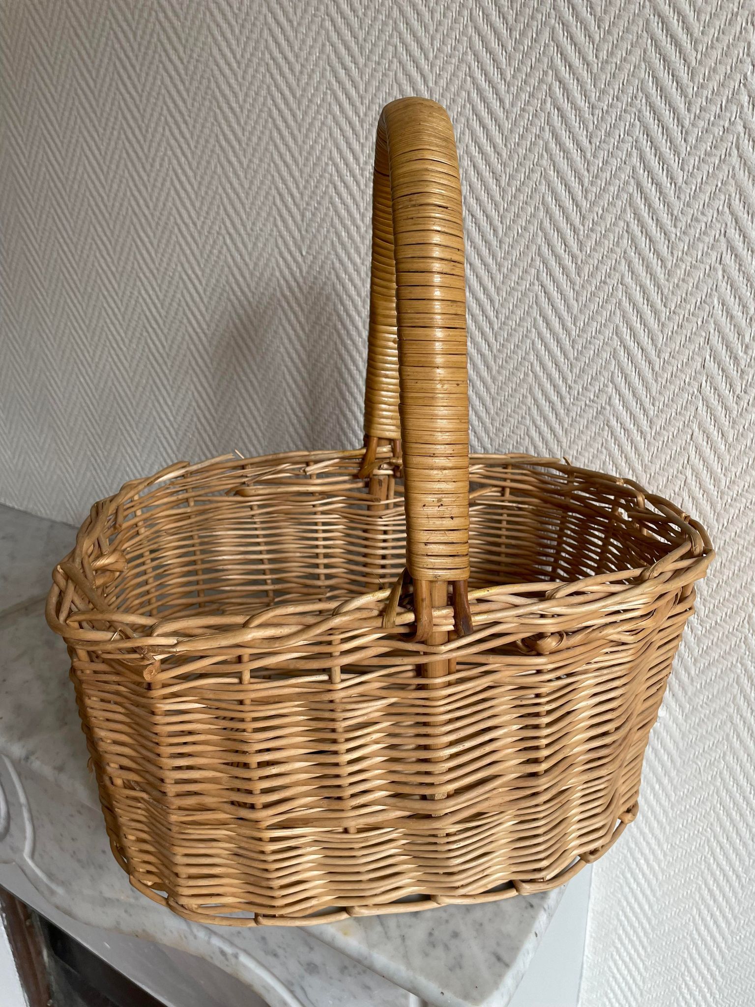 Panier beige osier
