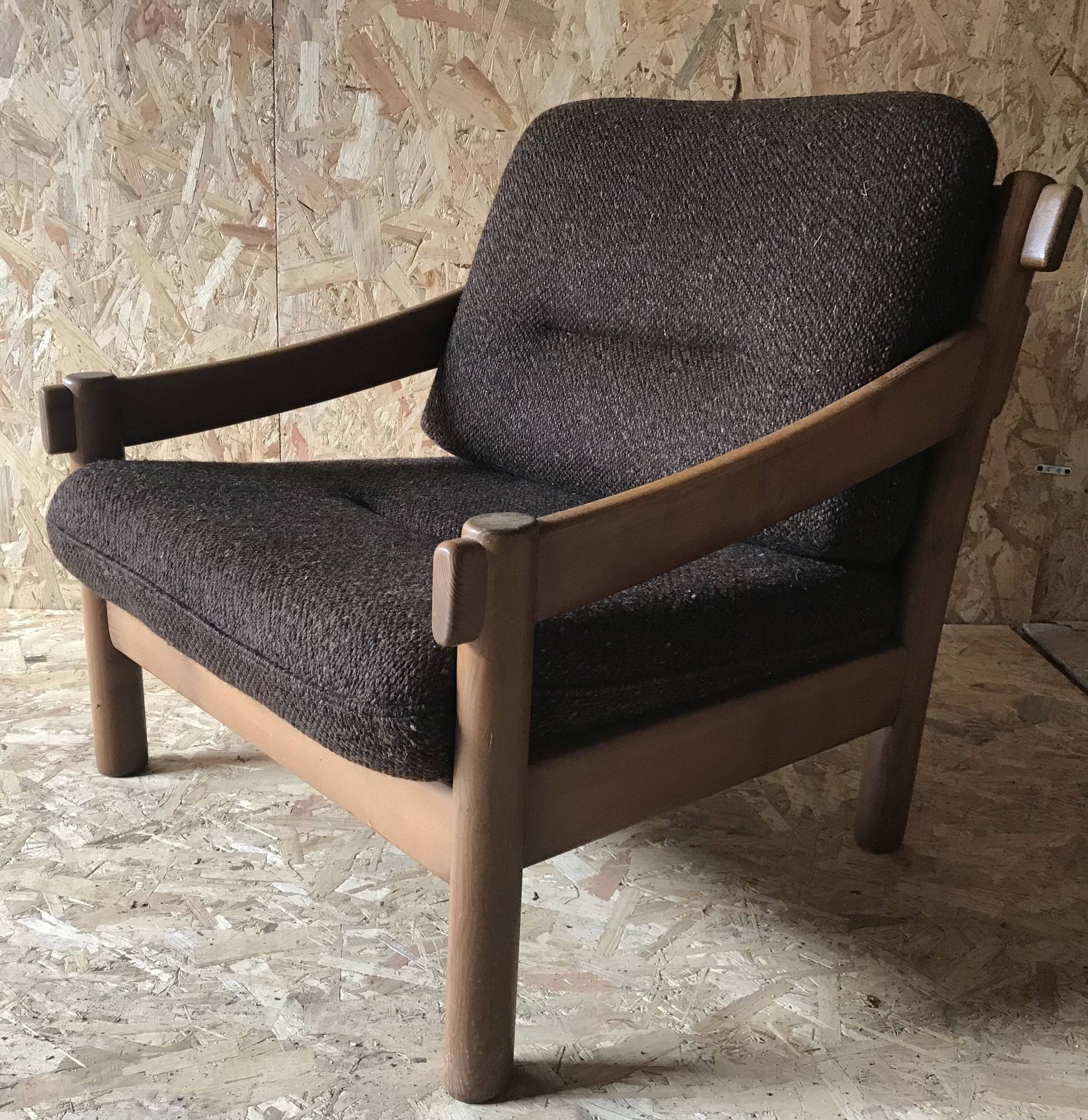 Vintage brutalist armchair circa 1980