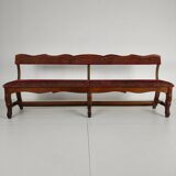 Unique early 20th century oak hall / dining bench
