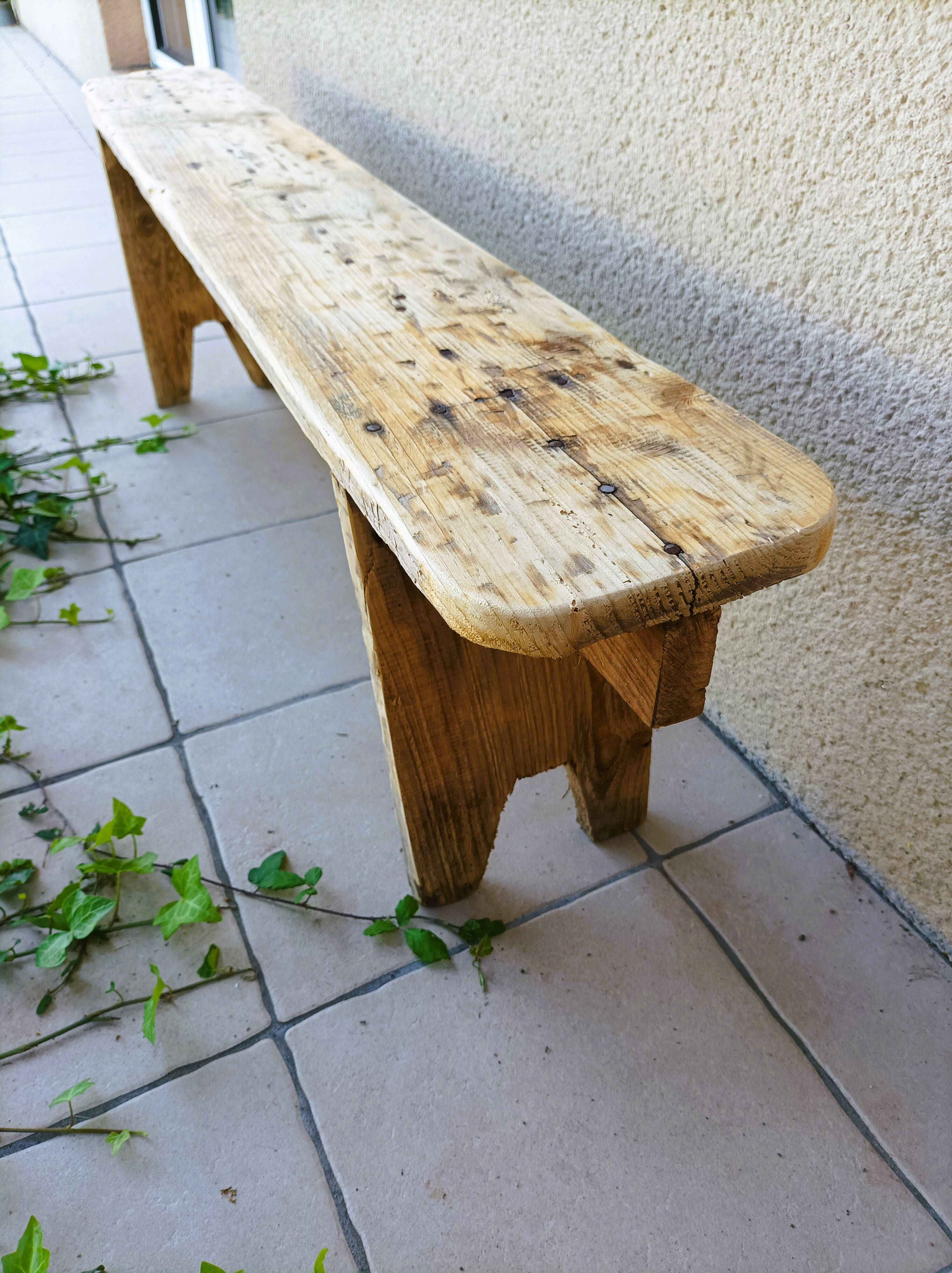 Handcrafted bench