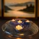 Rare Vintage Finnish Art Glass Tealight Candle Holder – Handmade Finland, 1