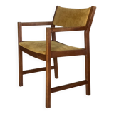 Vintage Danish armchair by Borge Mogensen in yellow velvet