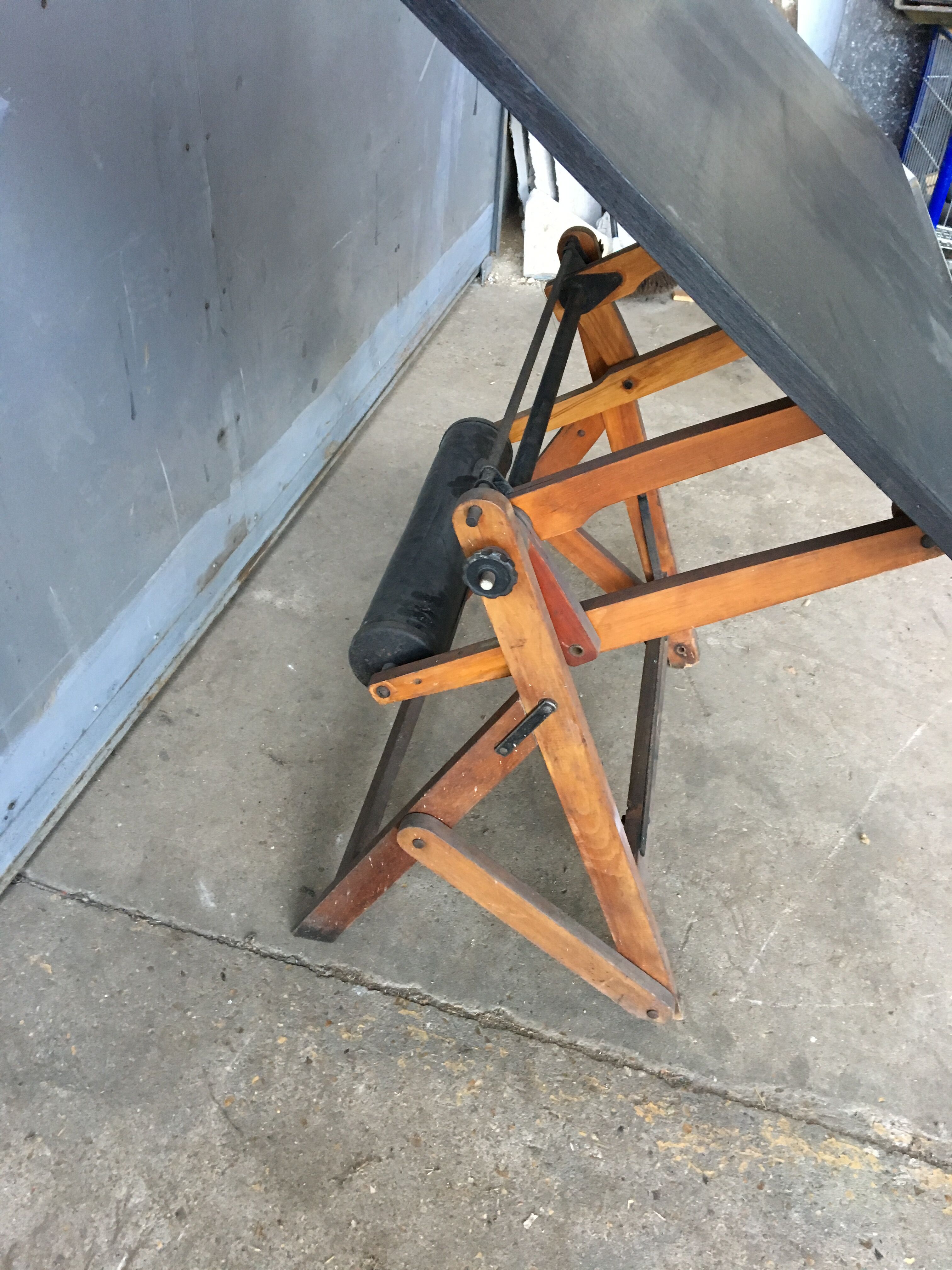 Antique wooden drawing table 1940 from Unic Paris