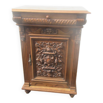 carved walnut jam cabinet