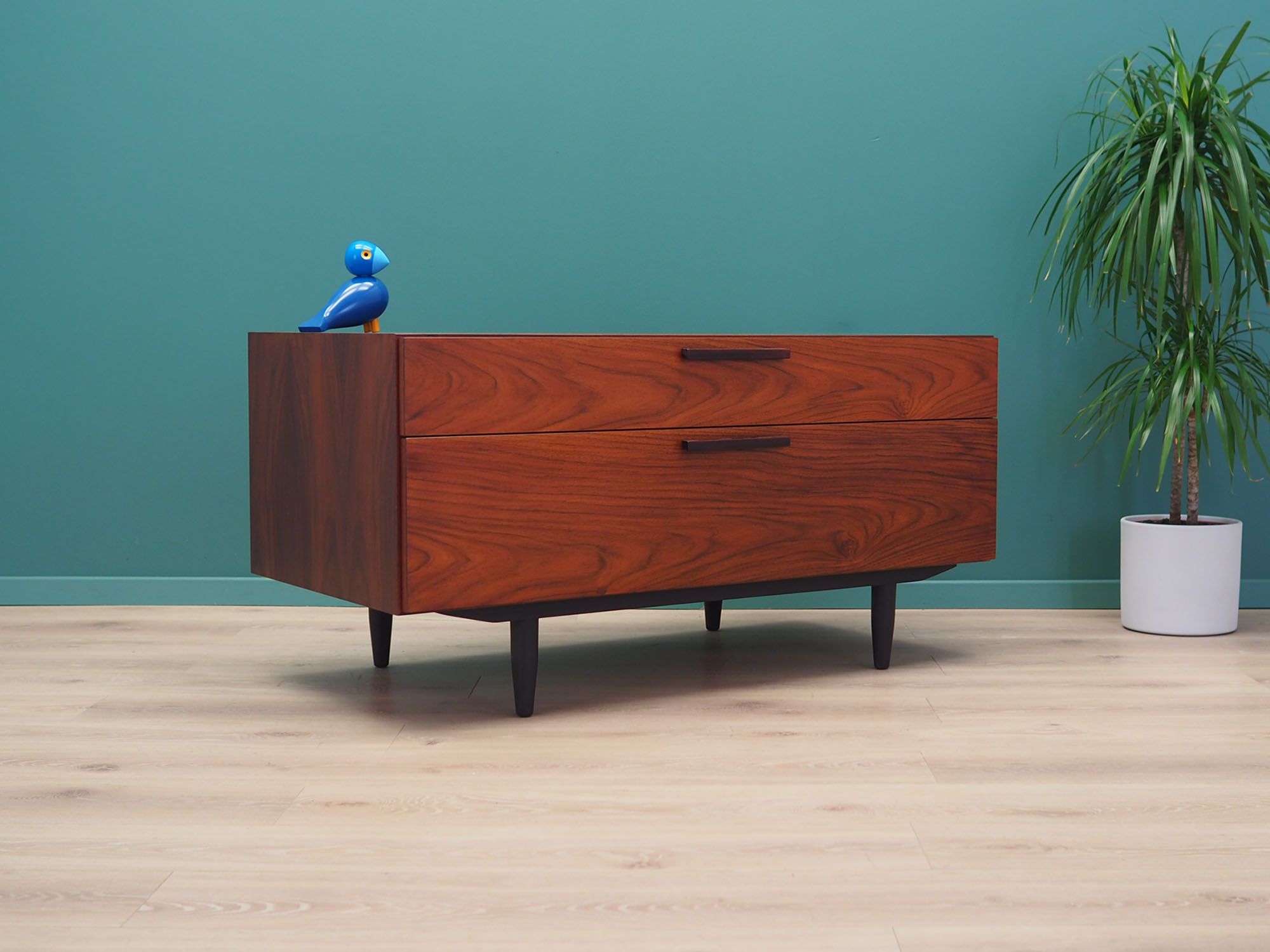Rosewood chest of drawers, Danish design, 1970s, Ib Kofod Larsen, manufacturer: Faarup Mob
