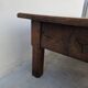 Rustic farmhouse coffee table with two drawers, solid oak, 19th century - 1.97m