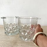 Glass ice buckets