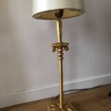 Fondica & nicolas de wael modernist lamp in gilt bronze signed