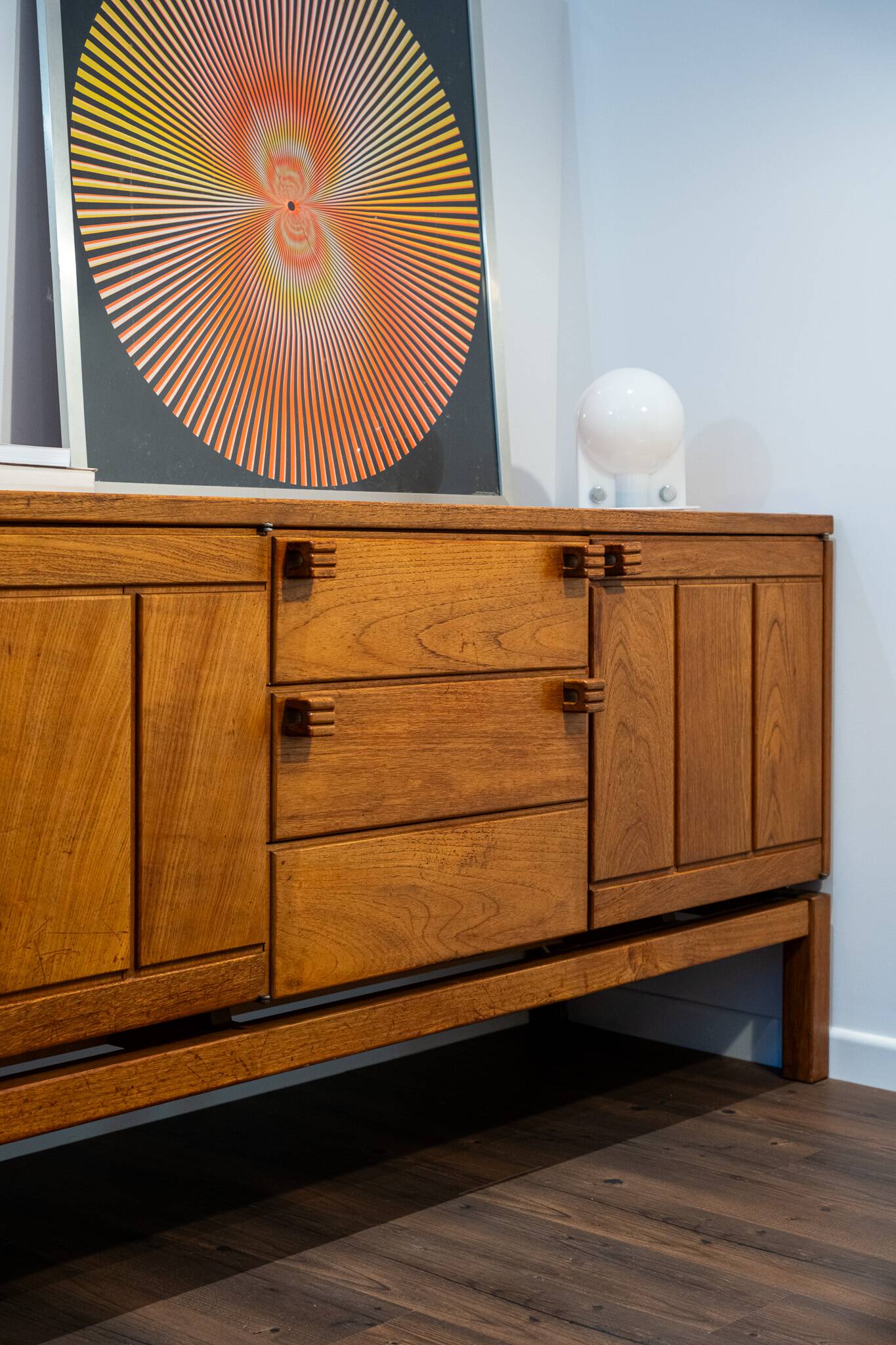 Solid elm sideboard – Brutalist & Modernist design, circa 1960-70