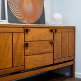 Solid elm sideboard – Brutalist & Modernist design, circa 1960-70
