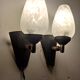 Metal and glass sconces. Spain, 1970s.