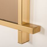 Italian mid century brass mirror in the style of Romeo Rega, 1970s