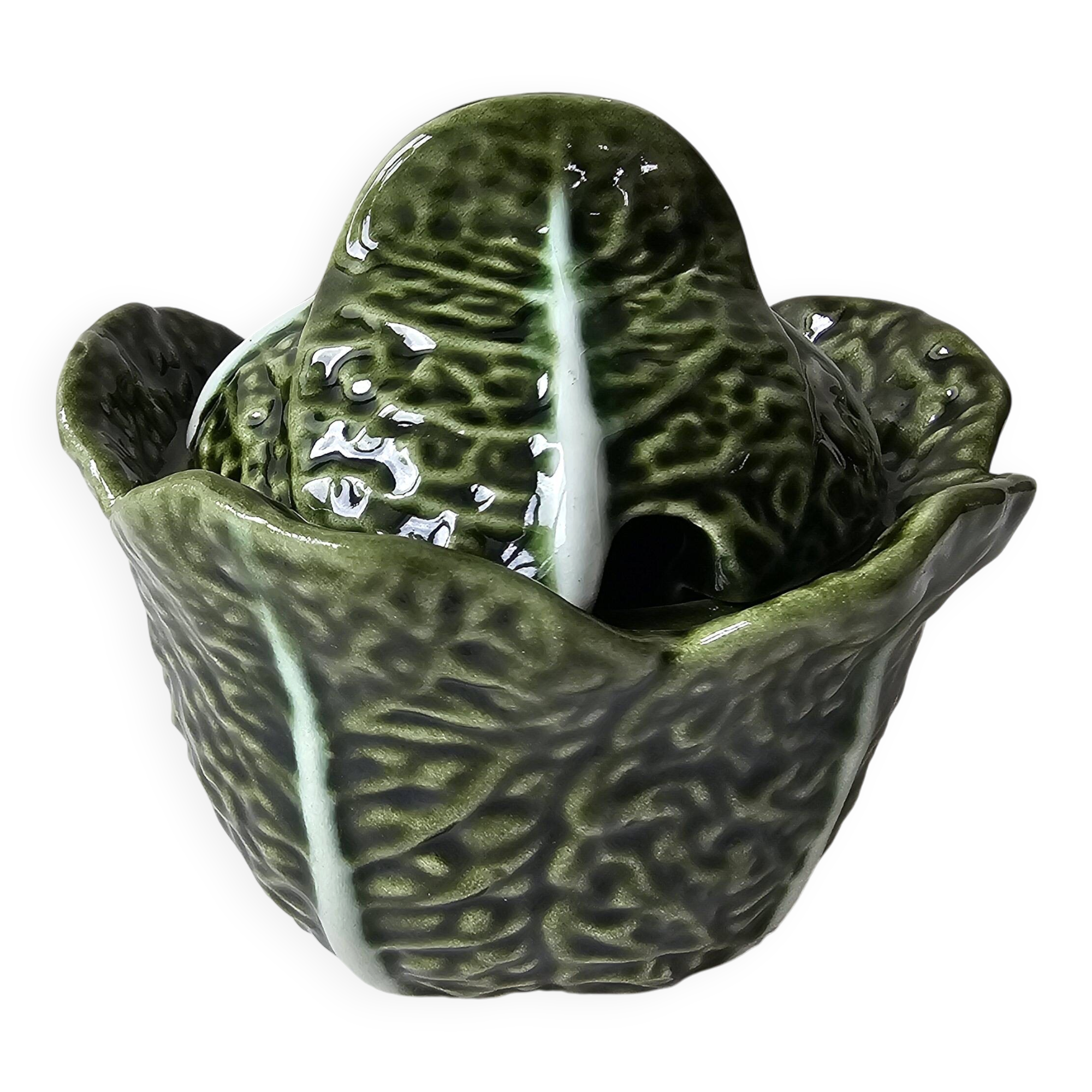 Condiment pot - Sauce boat - small cabbage soup tureen diameter 12cm