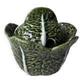 Pot à condiments - Saucière - petite Soupière choux barbotine diamètre 12cm