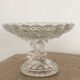 Vide-poche footed bowl in molded glass from portieux vallerysthal
