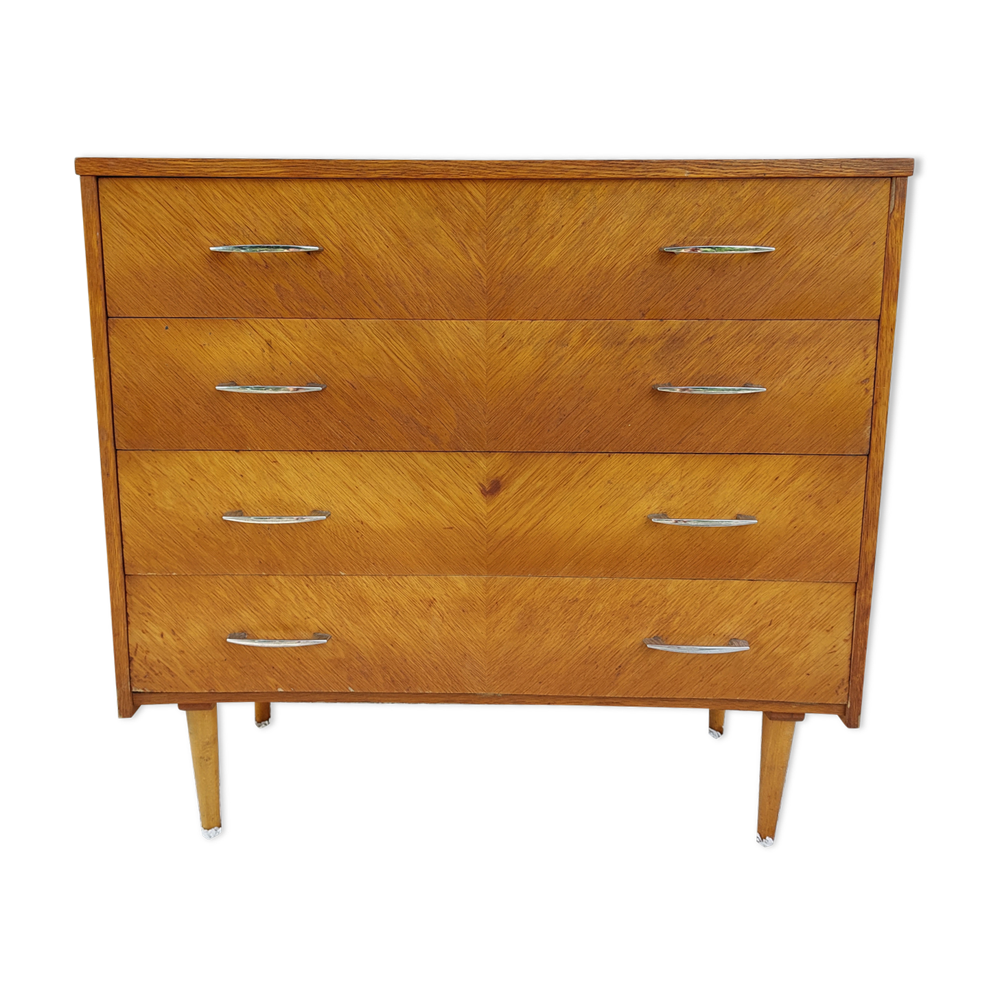 Commode vintage couleur chêne doré