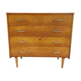 Commode vintage couleur chêne doré