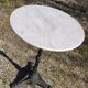 Marble and wrought iron bistro table