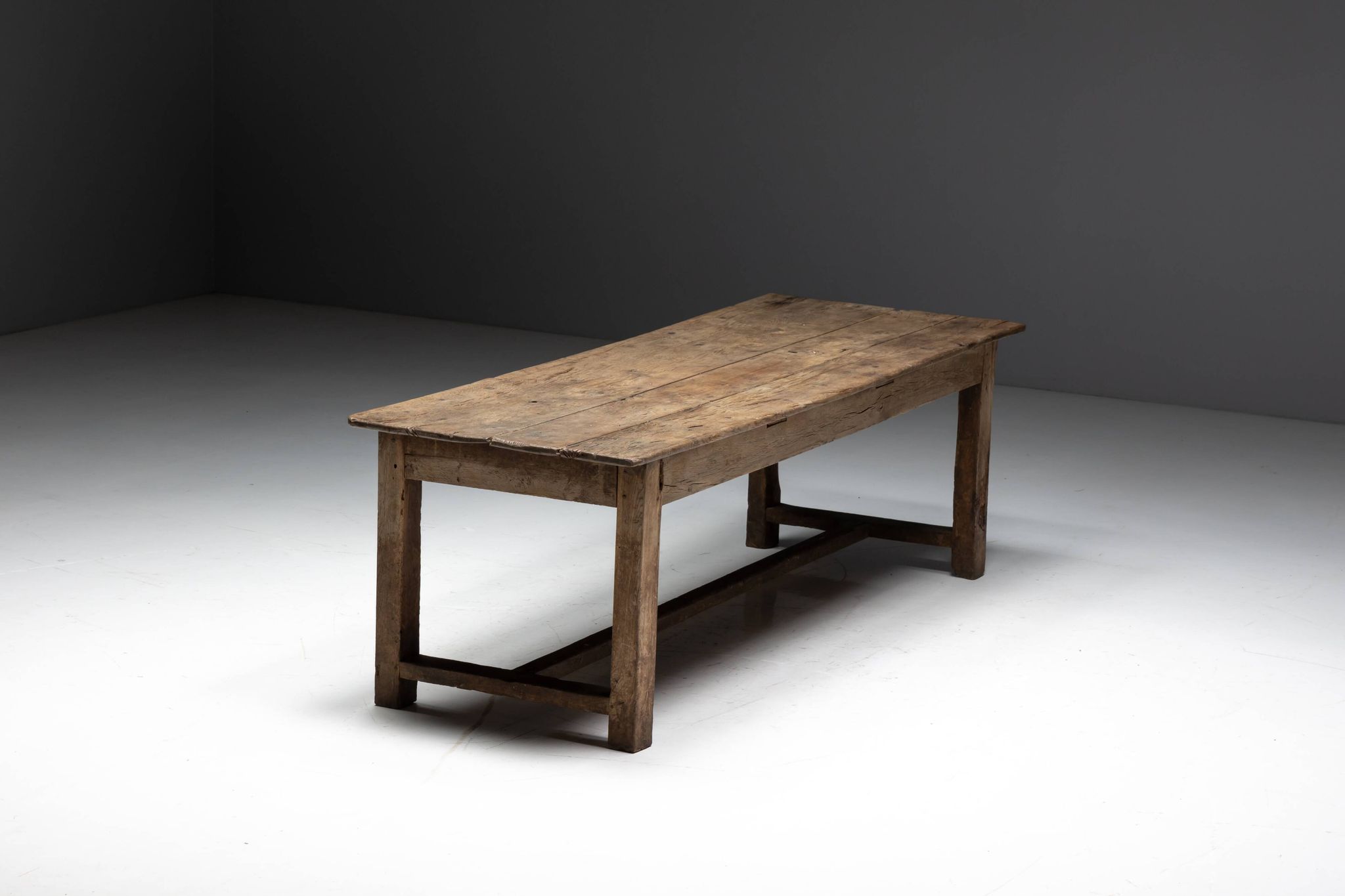 Rustic farmhouse dining table, France, 19th century