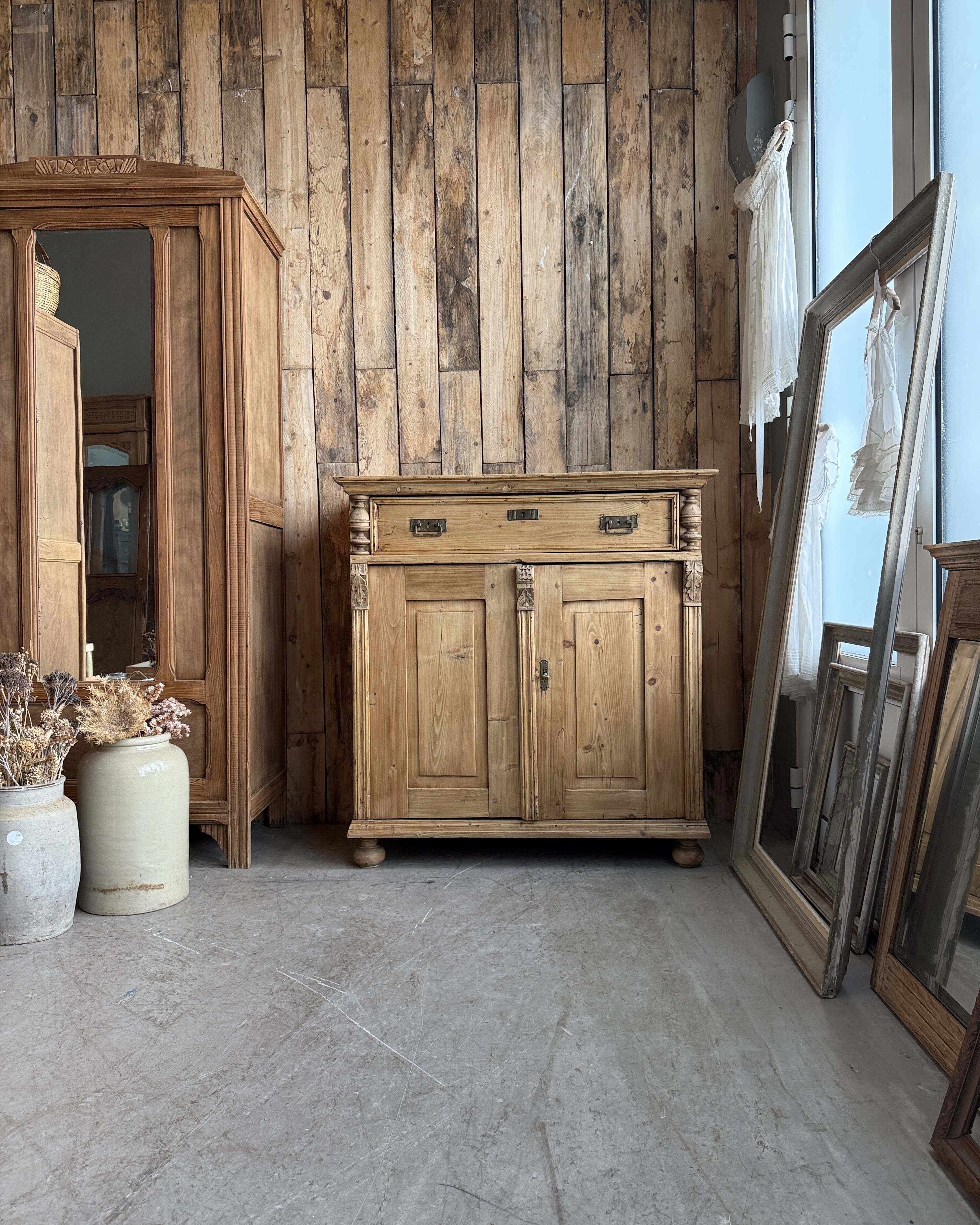 Antique solid pine sideboard