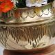 Golden brass cache-pot