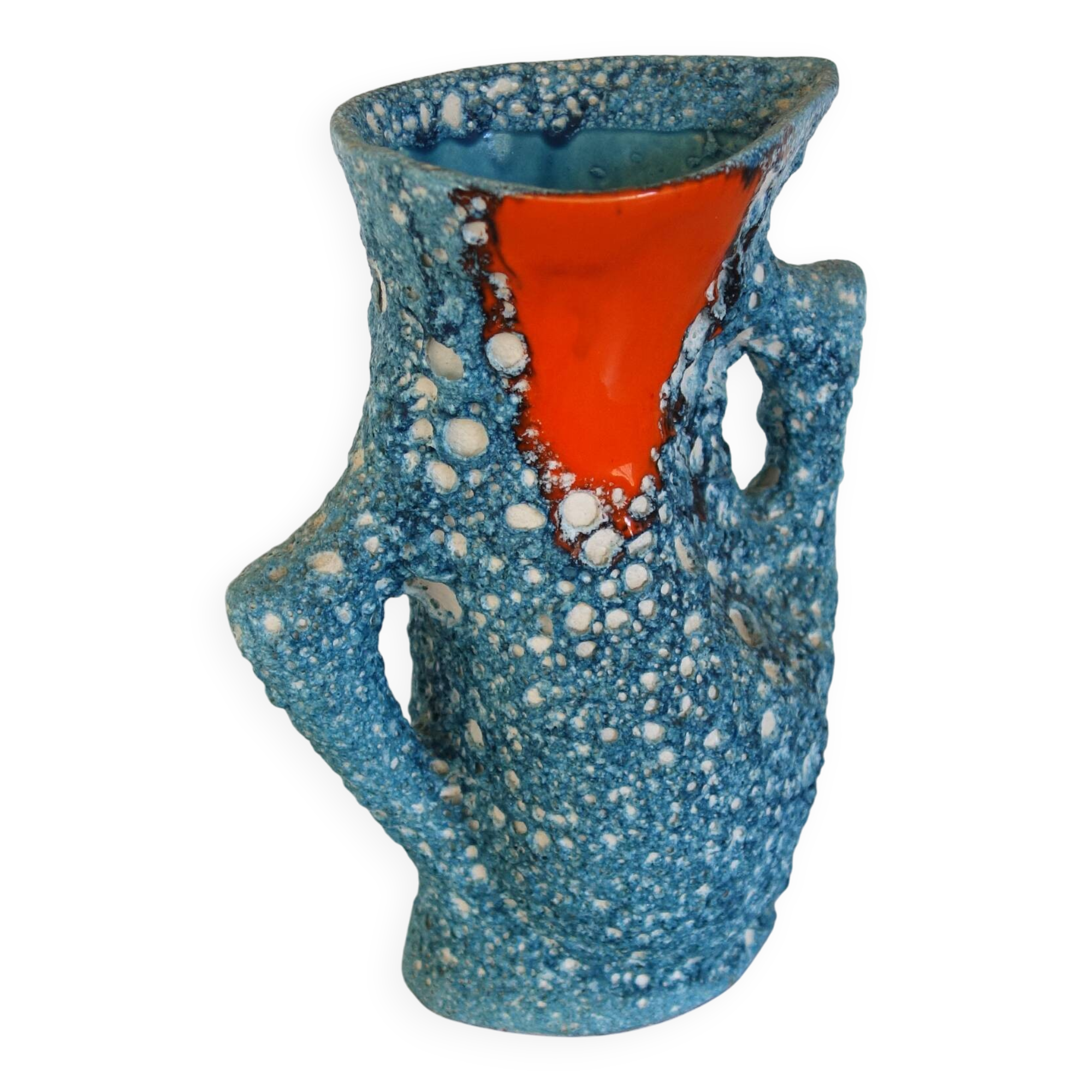Fat Lava ceramic vase Vallauris 50s