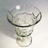 Thick glass standing vase