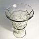 Vase sur pied en verre épais