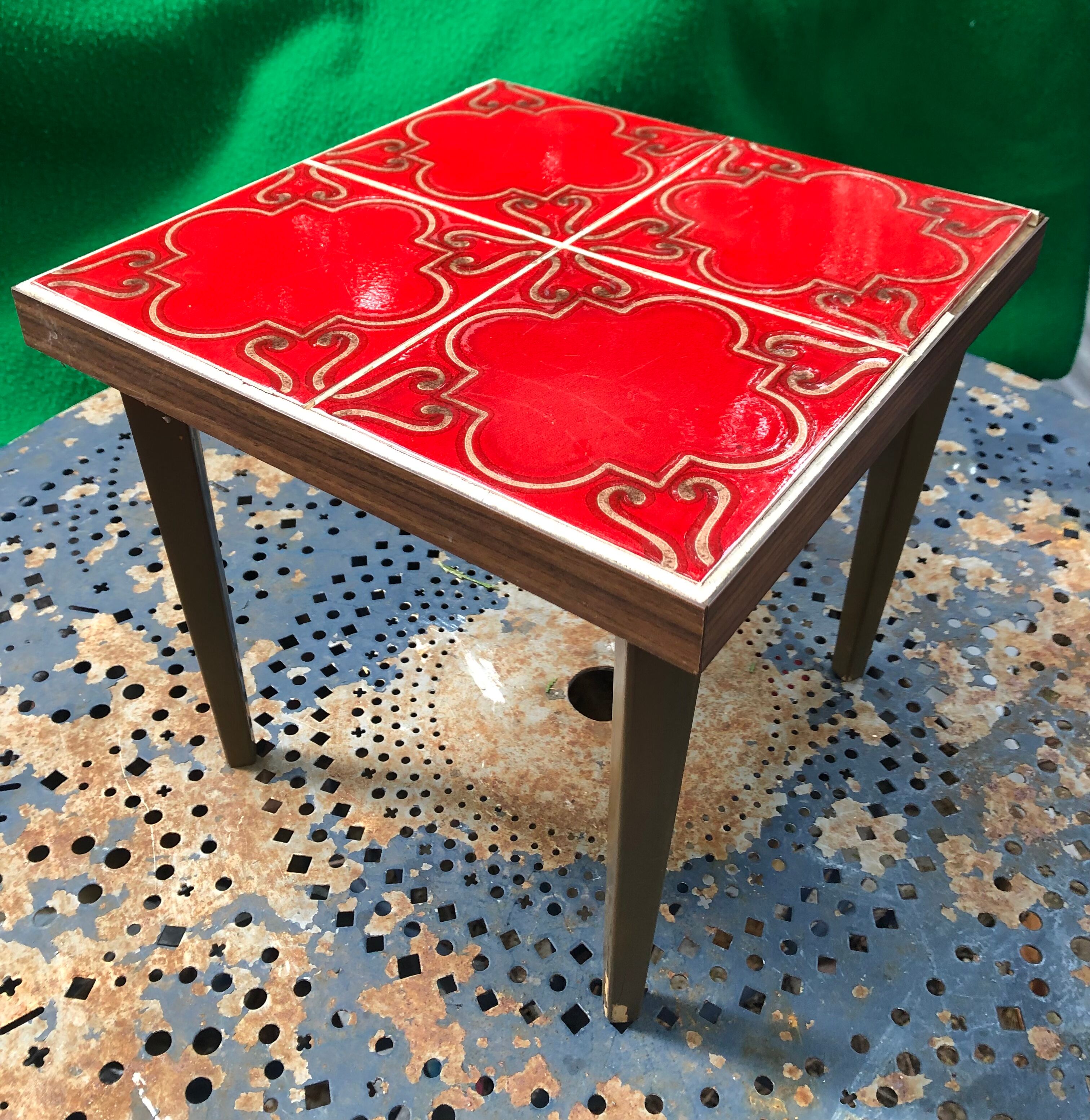 Vintage tiled square coffee table 60s/70s