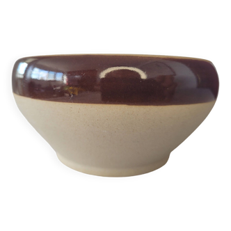 1 Digoin stoneware bowl Model n°0 chocolate brown