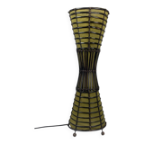 Lampadaire en bambou et tissu