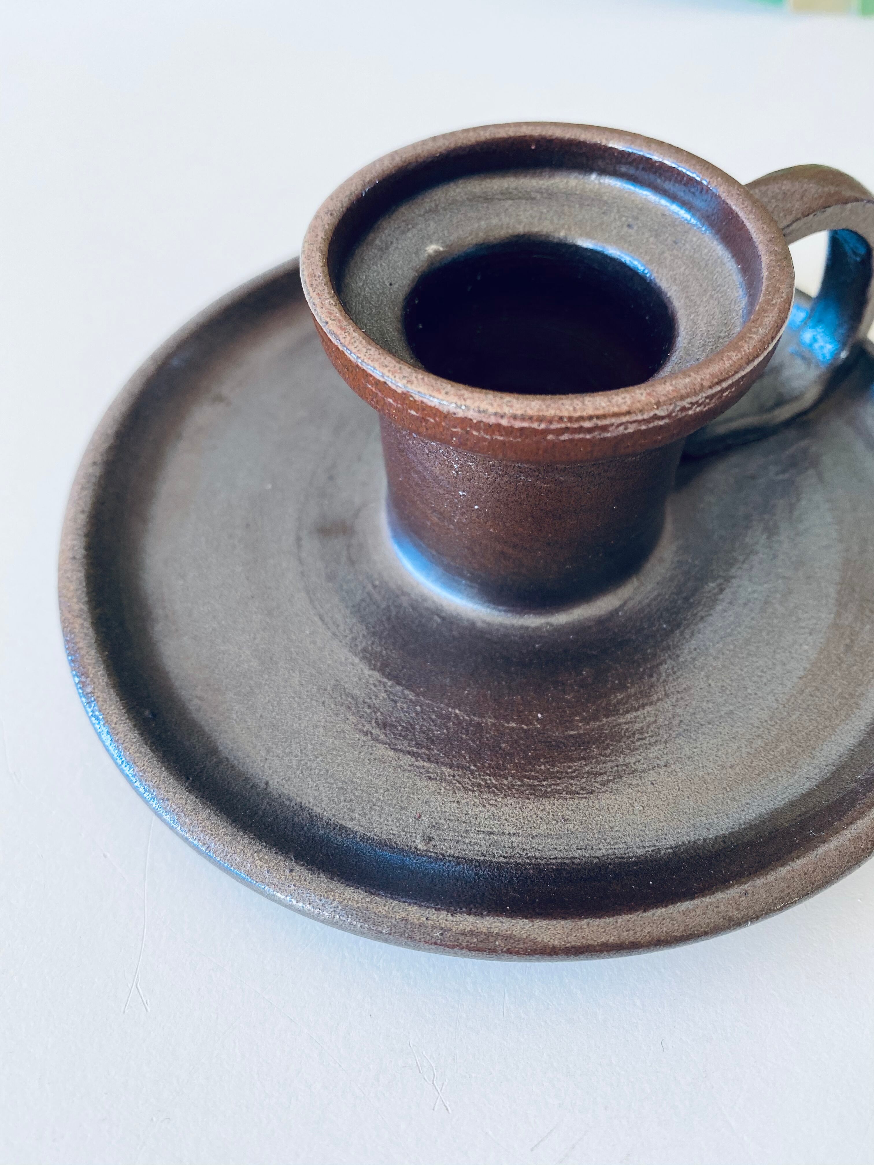 Signed ceramic bougeoir