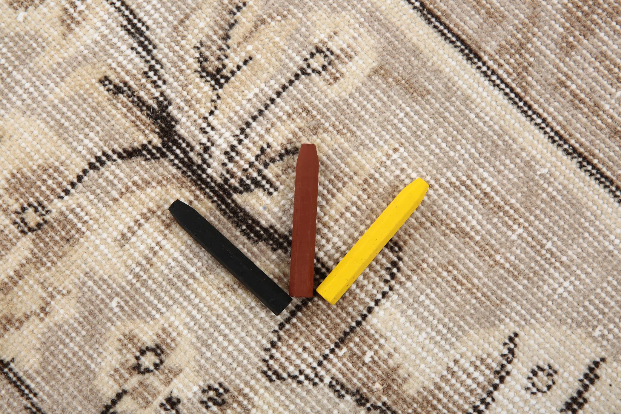 Tapis oriental vintage beige