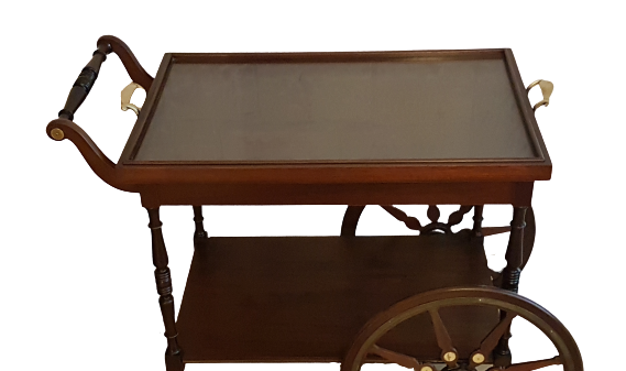 Former service with large wooden wheels