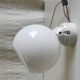 Art Deco style wall light in porcelain and opaline globe - 1930s/40s
