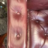 Scandinavian armchair with footrest