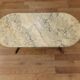 Coffee table in gilded bronze and marble