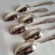 6 Small Silver-Plated Metal Spoons Boulenger Dessert Cutlery