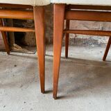 Set of 4 vintage an50 Scandinavian white chairs