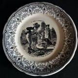 Talking plate with theme Sarreguemines series at the acclimatization garden