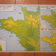School map: western france armorican massif n°21 / paris basin n°22
