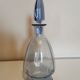 Art Deco blue glass carafe