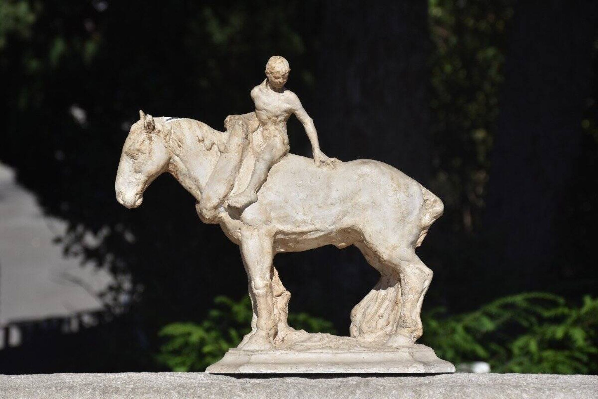 François Antoine Roume, Man riding a workhorse, around 1935