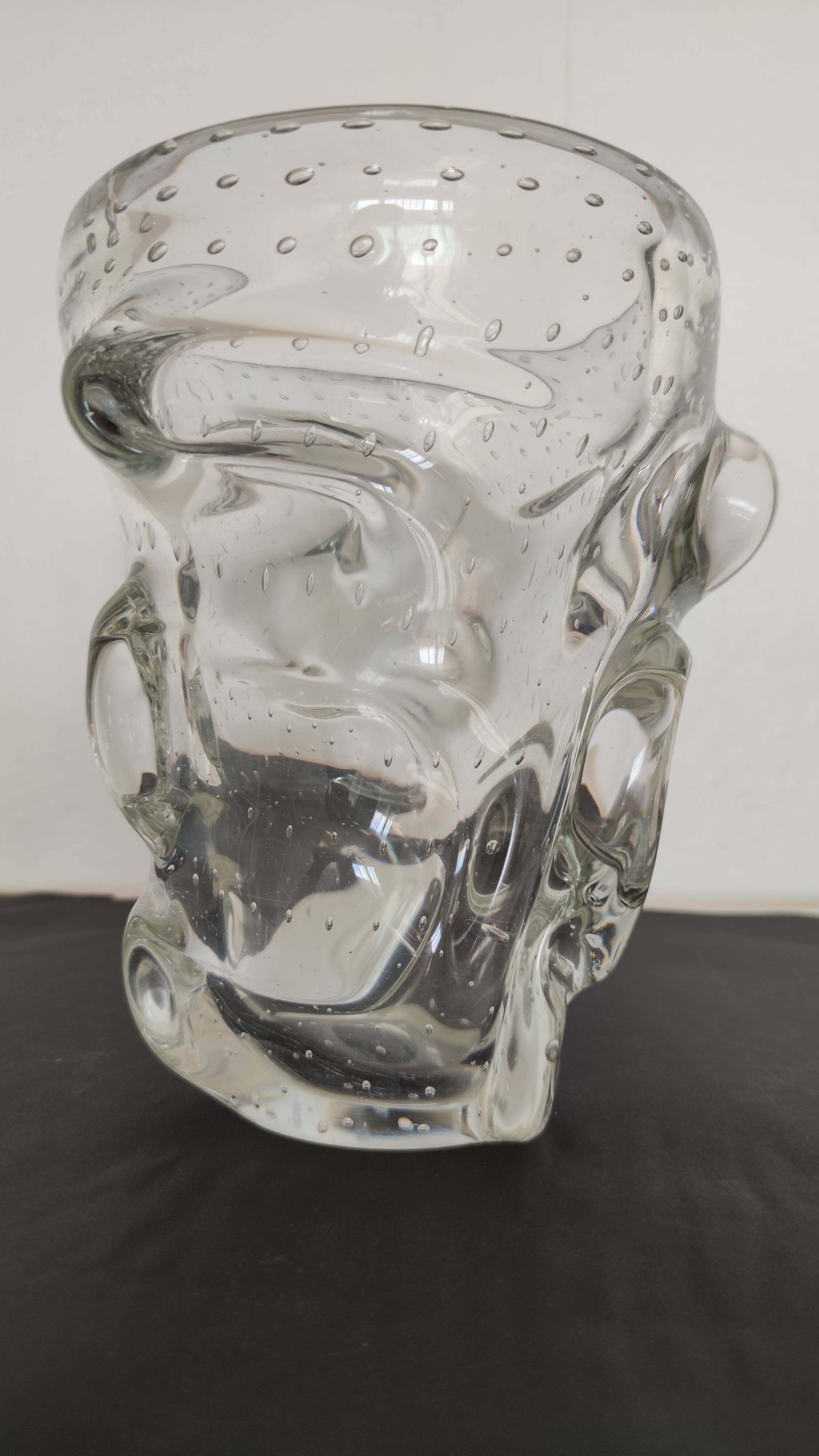 Vintage Crystal Vase Signed Schneider France
